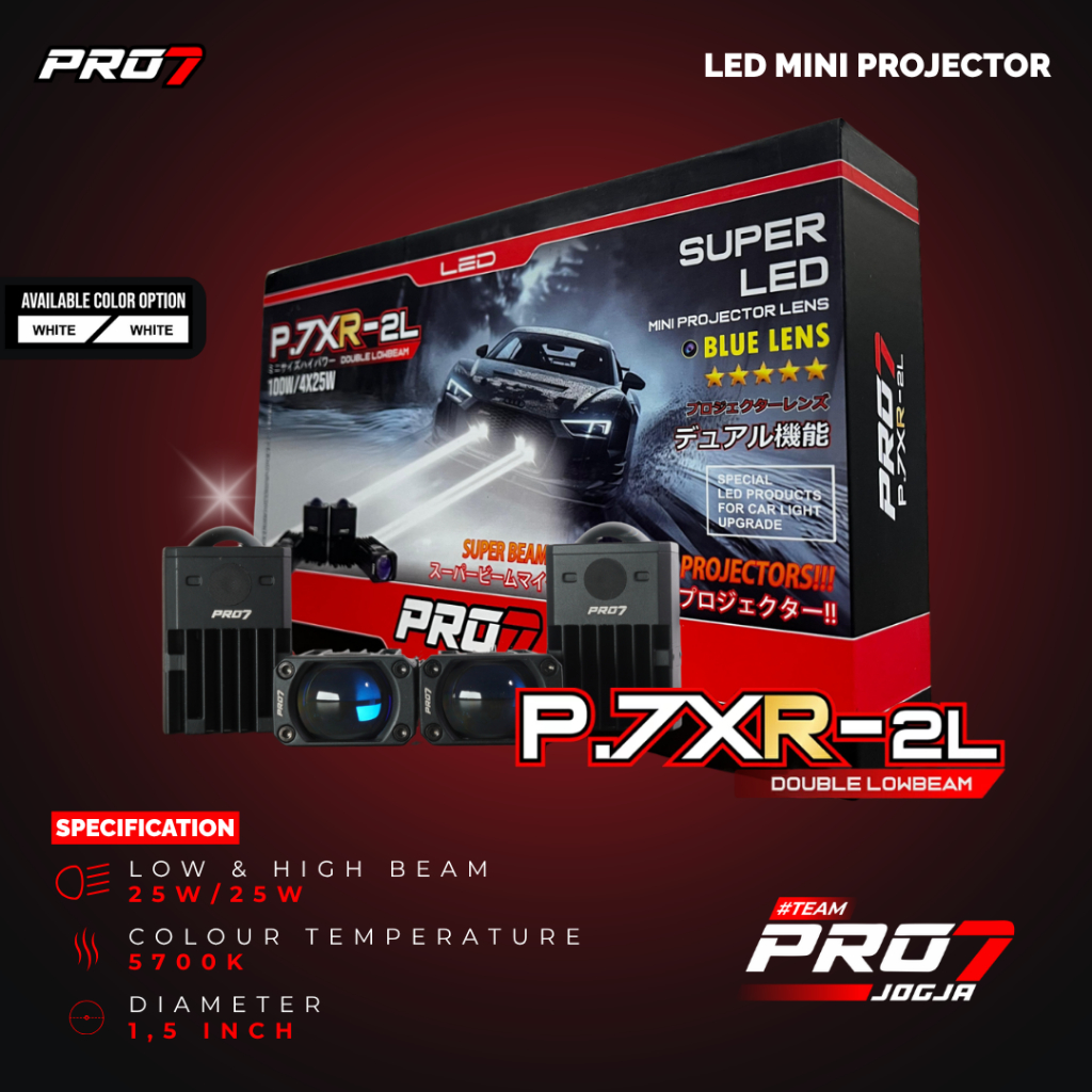 PRO7 P.7XR-2L Mini Projie / Mini Laser  lampu tambahan (auxiliary light), lampu kabut (foglamp) I Pr