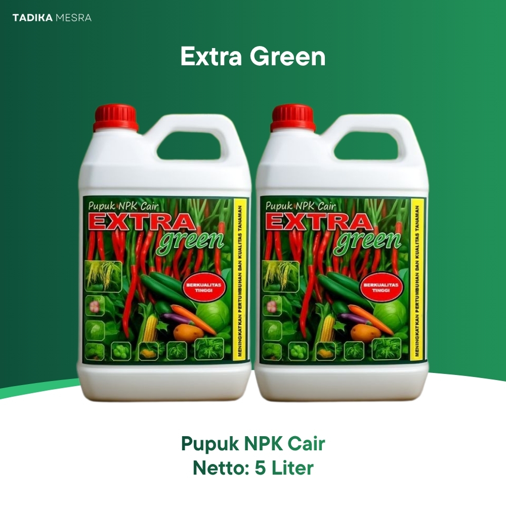 EXTRA GREEN - Pupuk NPK Cair 5 Liter - 2 Jerigen