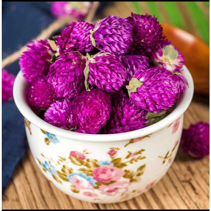 TEH BUNGA GLOBE AMARANTH TEA/TEH BUNGA GLOBE AMARANTH/BUNGA KENOP/FLOWER TEA