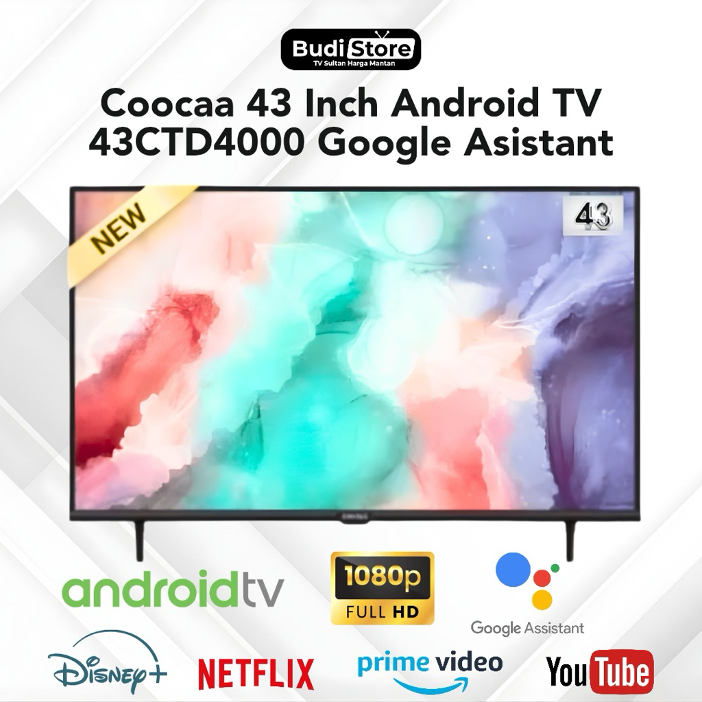 Coocaa 43 Inch Android TV 43CTD4000 Google Asistant