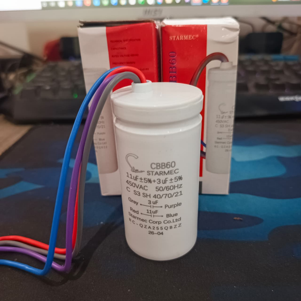 KAPASITOR 3+11 MESIN CUCI SHARP ORI
