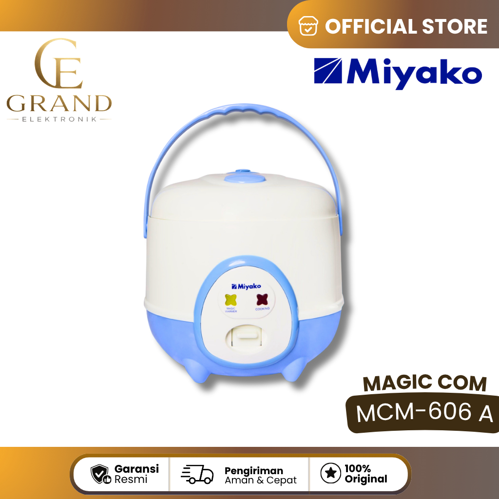 Magic Com Mini Miyako MCM-606A Rice Cooker 0.6 Liter - 3in1 Magic Warmer Plus Magic Com