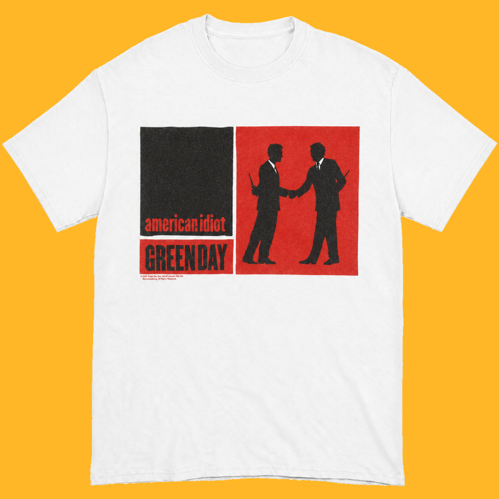 Kaos Band GREEN DAY American idiot white GREEN DAY American idiot white exclusive T-shirt