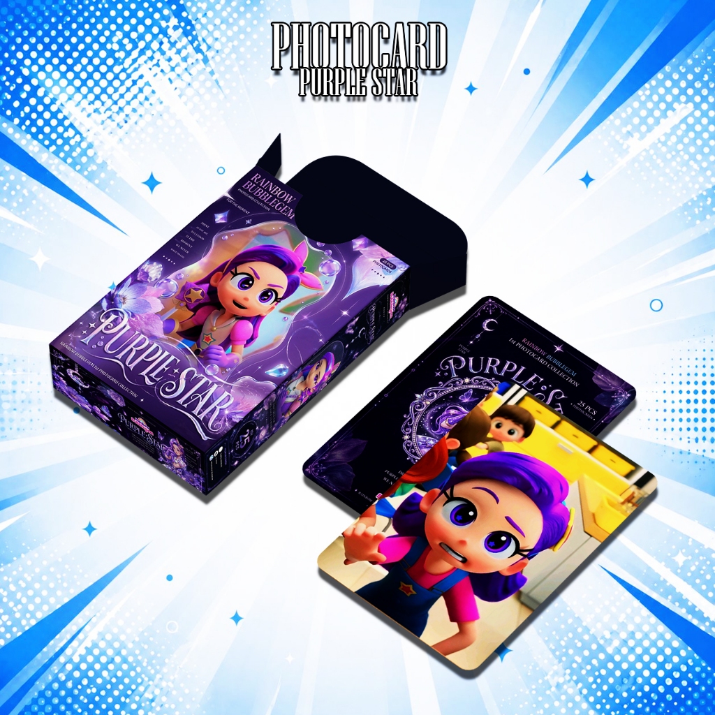 kARTU MAINAN KOLEKSI SET PURPLE STAR RAINBOW BUBBLEGEM PREMIUM 1 PACK LIMITED EDITION