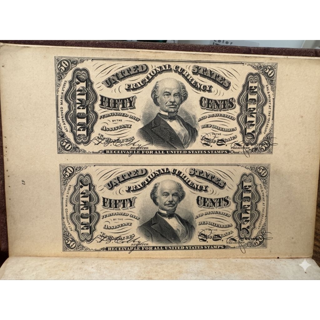 Uang Kertas Kuno Amerika Proof Uncut Uniface