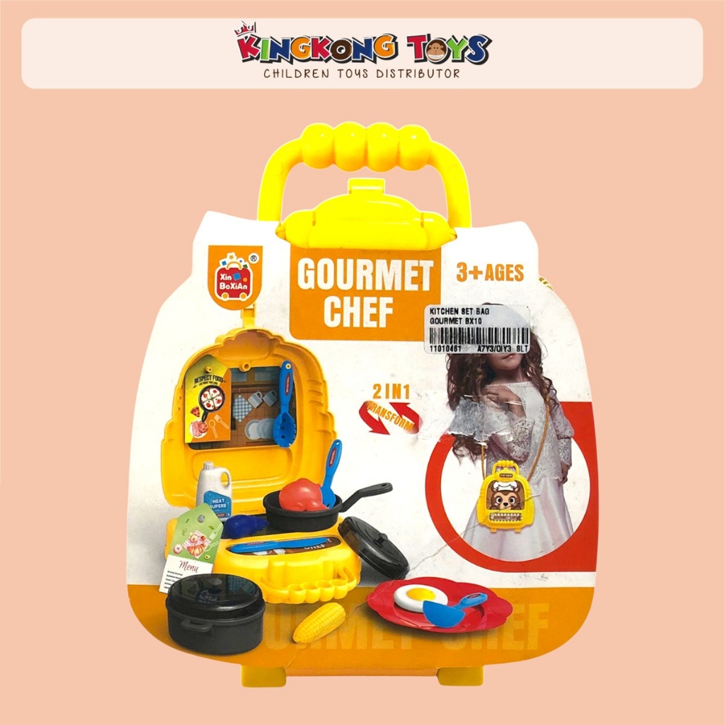 MAINAN DAPUR TAS GOURMET / KITCHEN SET BAG GOURMET / MAINAN EDUKASI ANAK PEREMPUAN