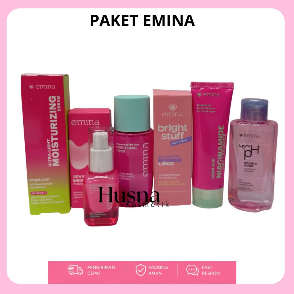 Emina Paket Bright Stuff/Emina Skincare Remaja/Emina Bright Stuff