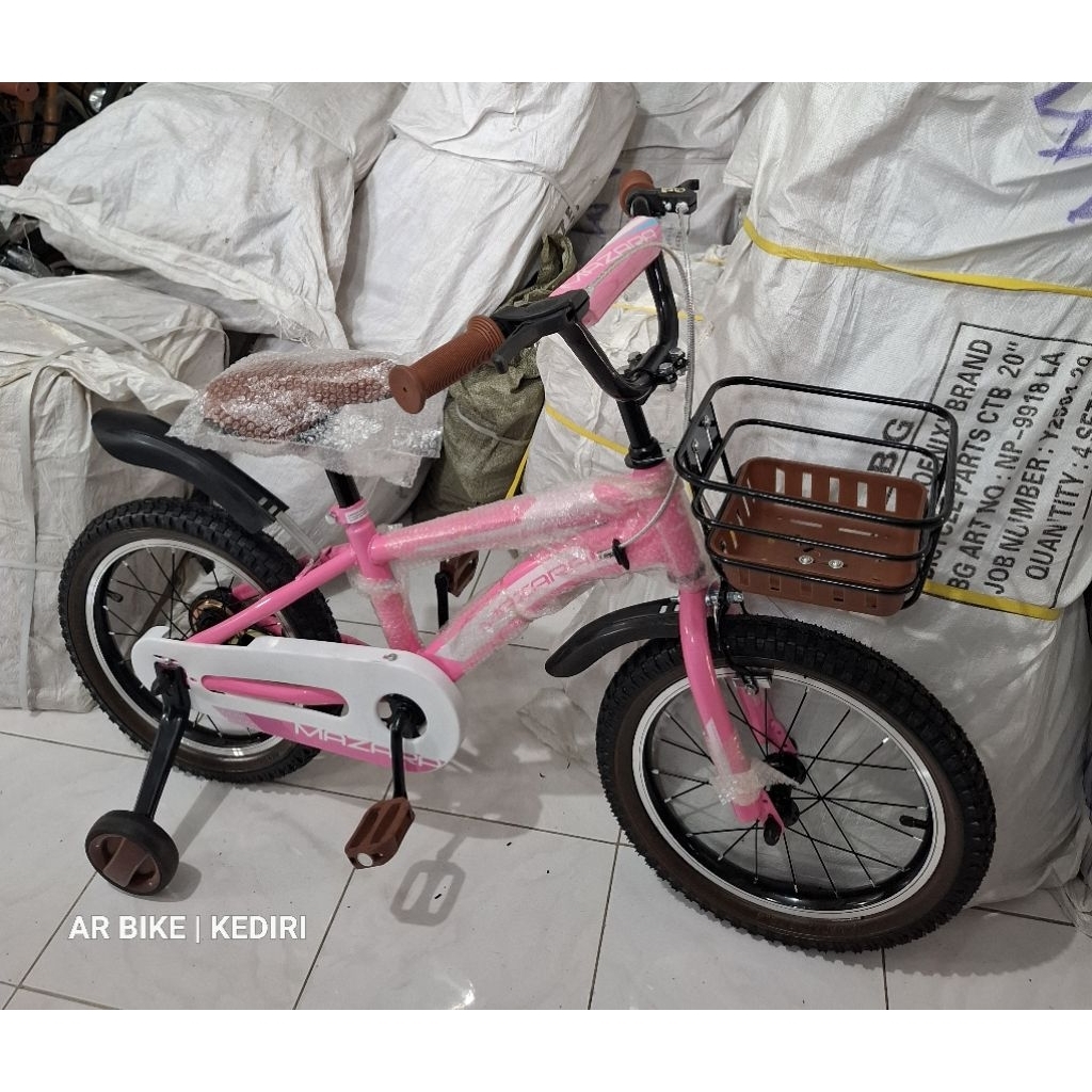 SEPEDA BMX 16 MAZARA Keranjang Klasik Roda Bantu Kanan Kiri