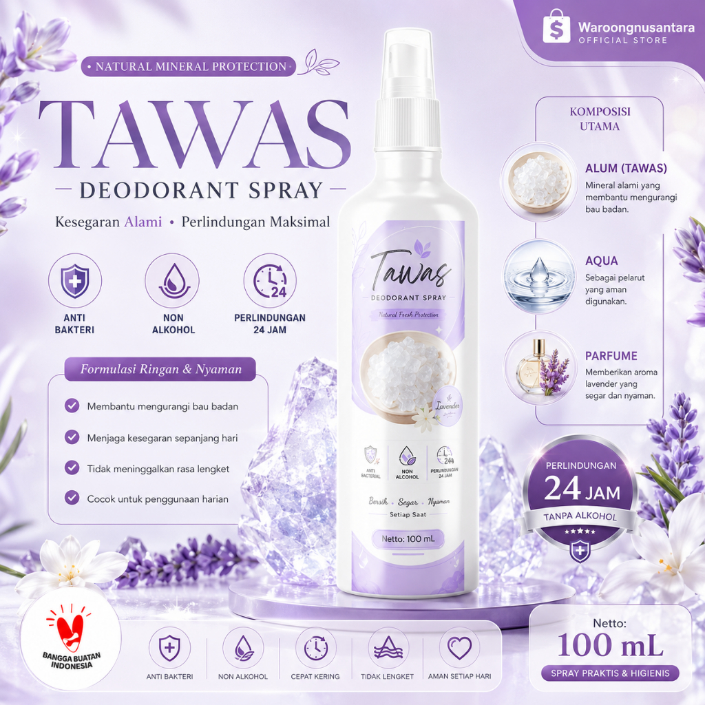 Deodorant Spray Tawas Anti Bau Ketiak 100ml