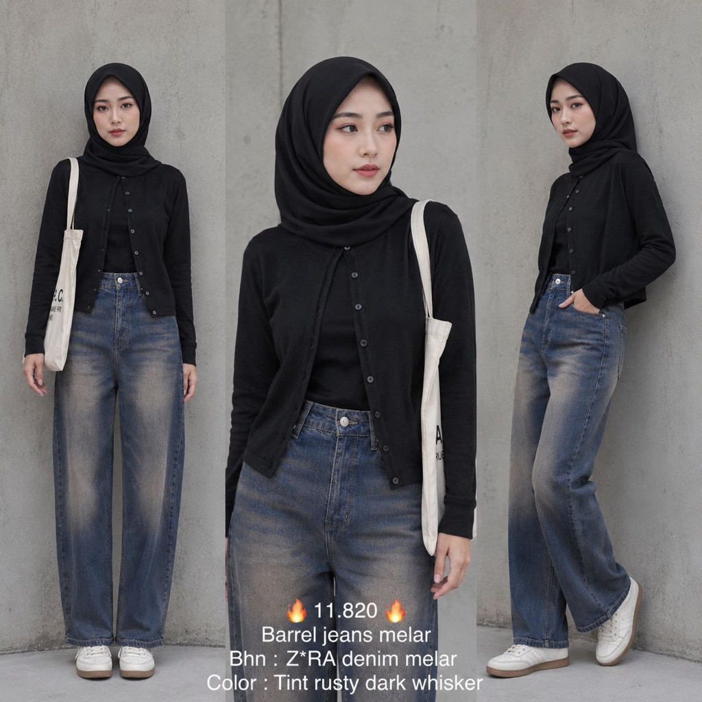 BARREL JEANS STRECH PREMIUM DARK COLOR/BARREL JEANS