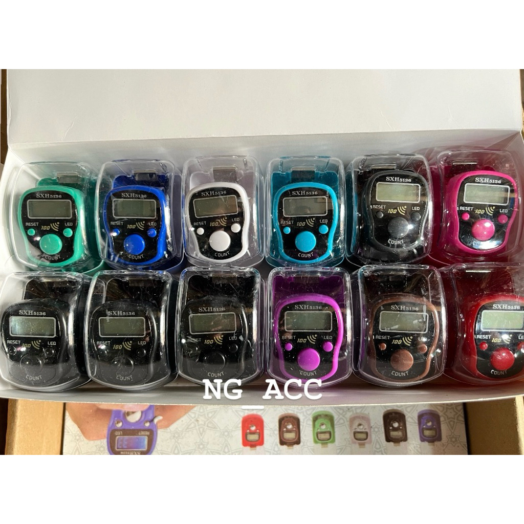 TASBIH DIGITAL ALARM LED SHX5136 / TASBIH DIGITAL ALARM 100 BUNYI ISI 12BOX