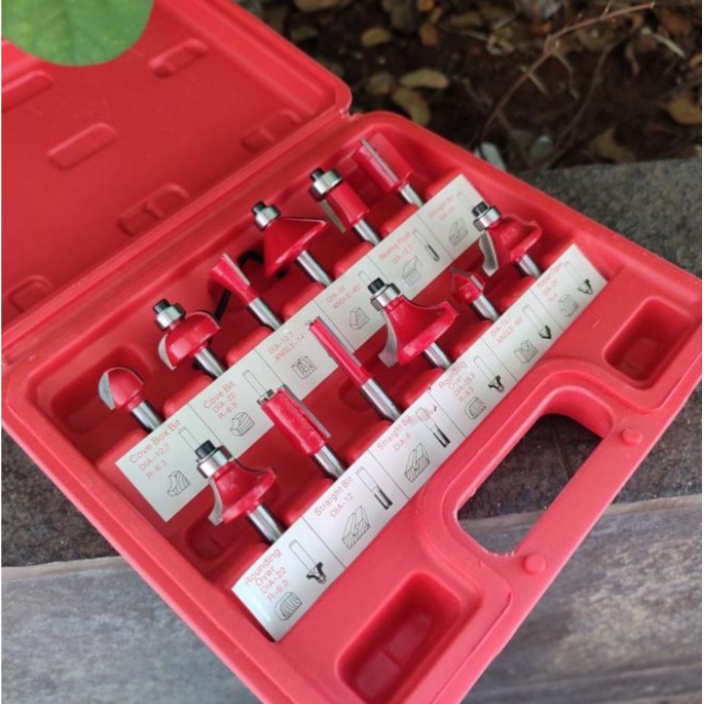 Mata bor profil kayu set 12 pcs 6,3mm
