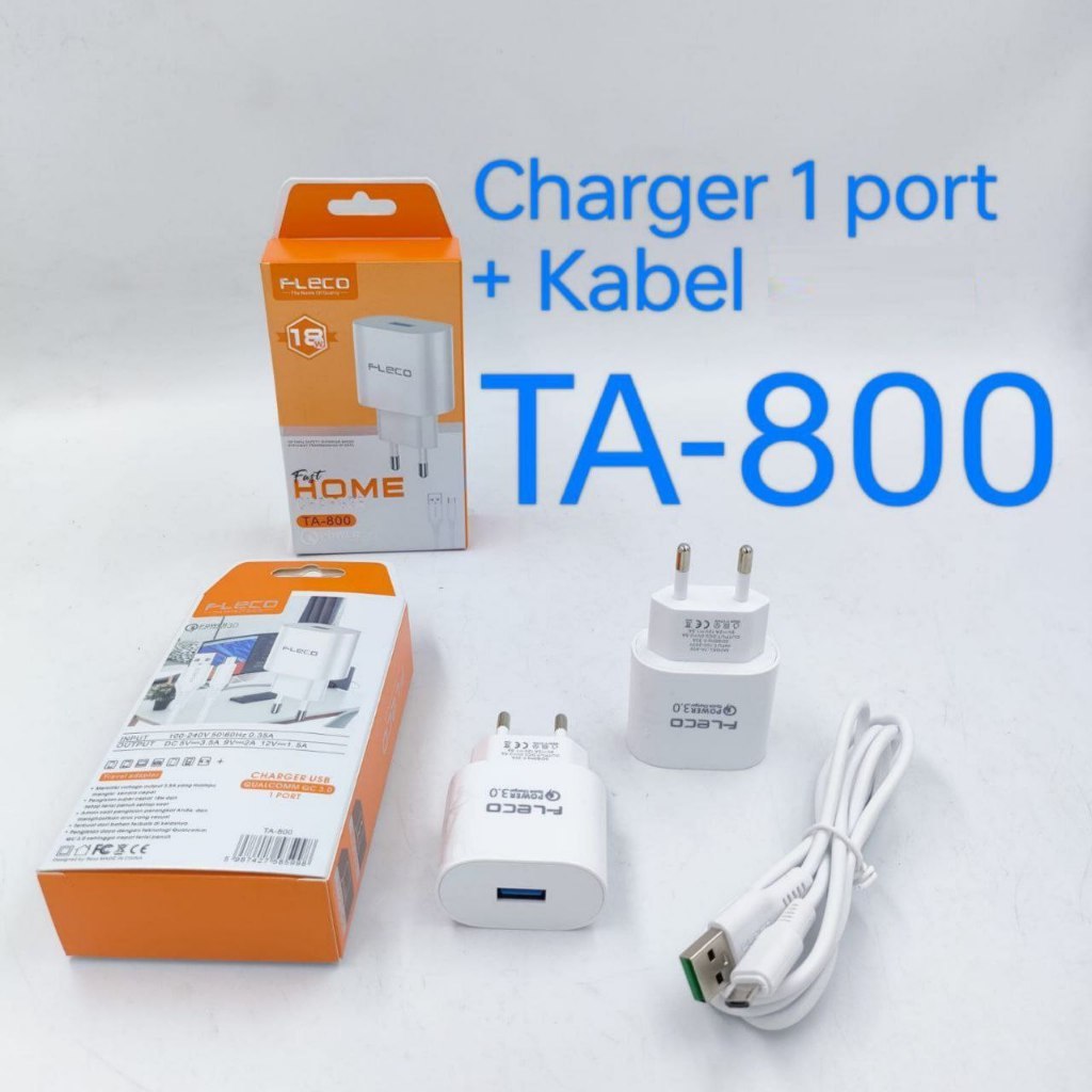 CHARGER FLECO TA-800 MICRO | TYPE C | FAST CHARGING | TERLARISSS