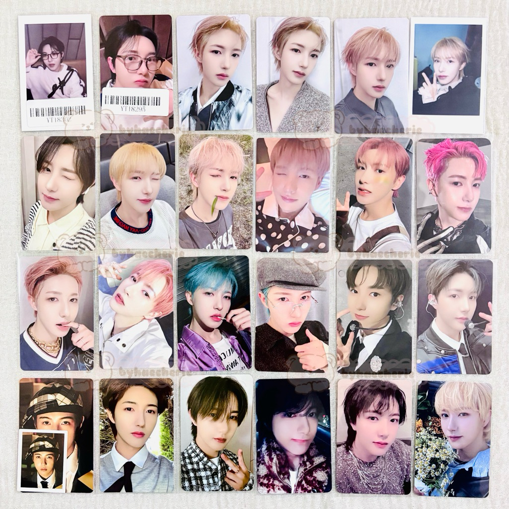 |Ready Stock| PC Photocard Renjun pelukis pink hair wink saengpa gigit jari tuspi pob benefit lucky 