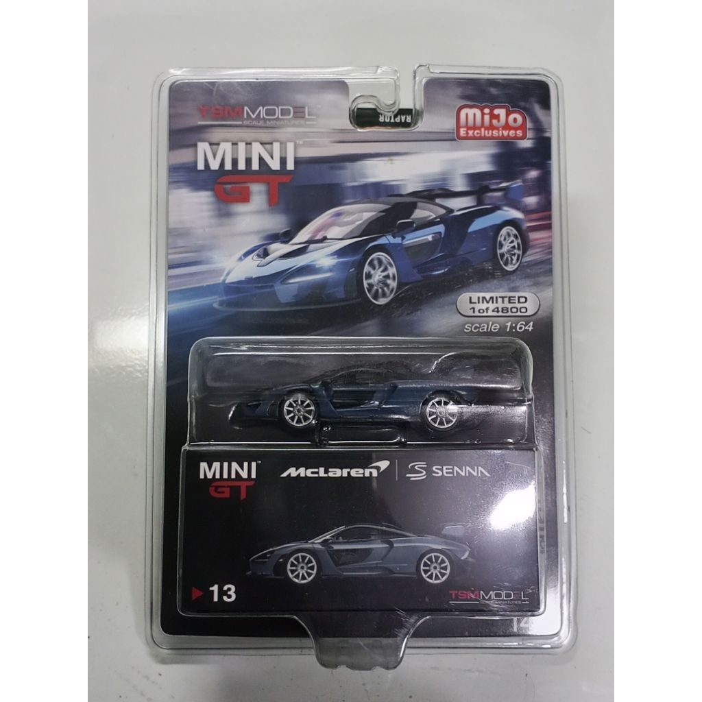 Mini gt mijo 13 McLaren senna blue
