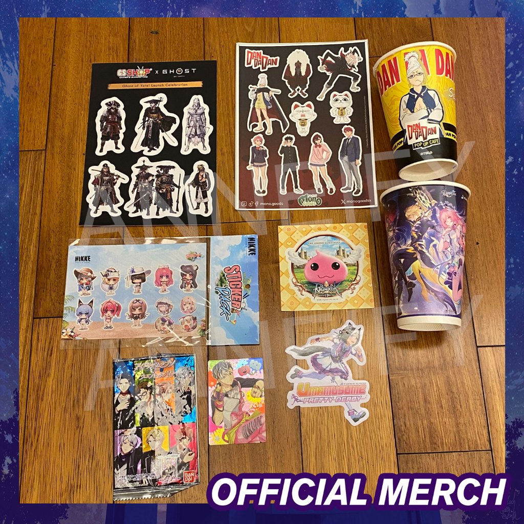READY Official Stiker Cup Gelas Holo Card Kartu Dandadan Ragnarok HSR Honkai Star Rail JChicken Phai
