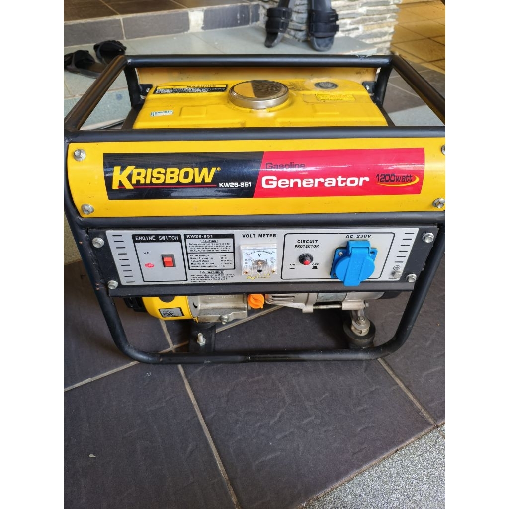 Genset Generator Bensin Krisbow 1200 watt dengan sarung