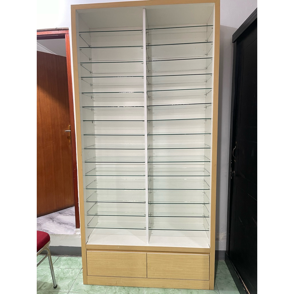 ETALASE KACA/ETALASE PRODUK/ETALASE OBAT/LEMARI KACA