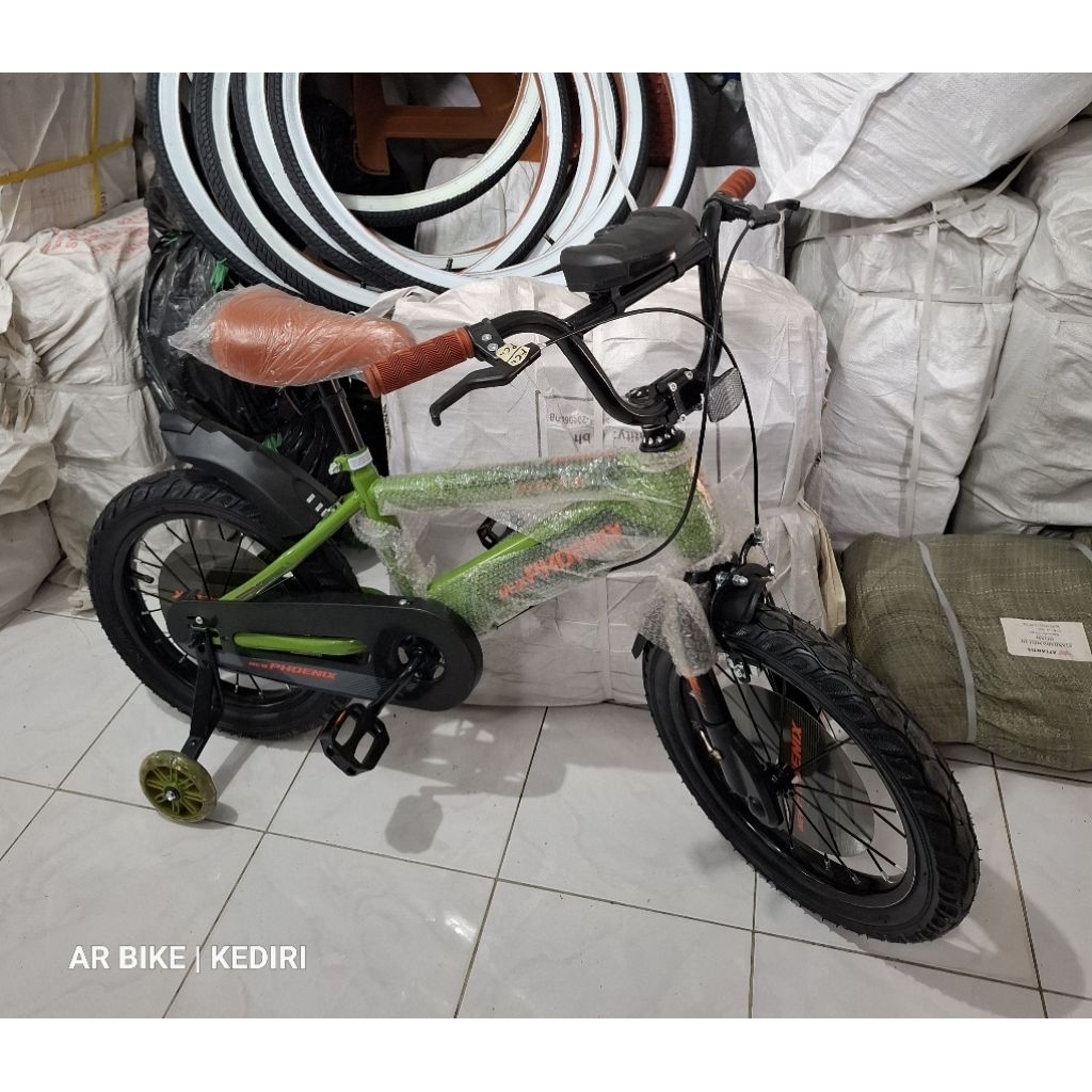 SEPEDA BMX 16 NEW PHOENIX Sepeda Anak Laki Musik Roda Samping Lampu