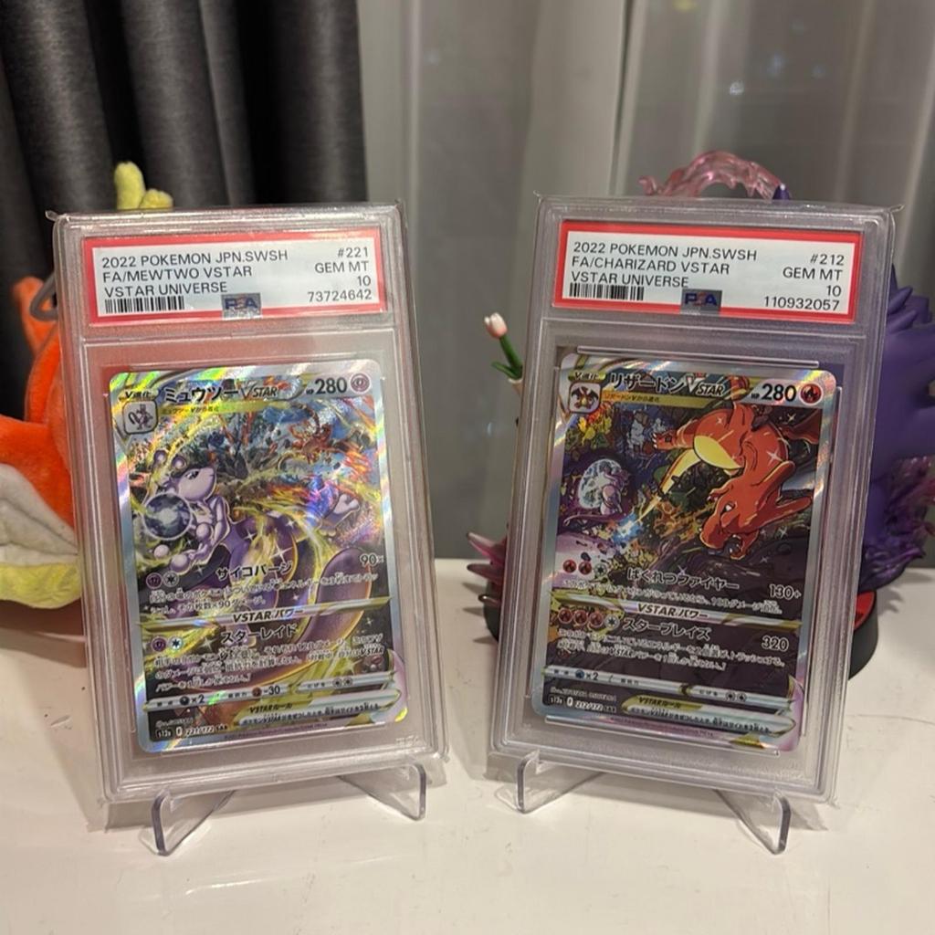 PSA 10 GEM MINT Mewtwo Vstar SAR 221/172 & Charizard Vstar SAR 212/172 Vstar Universe Japanese Pokem