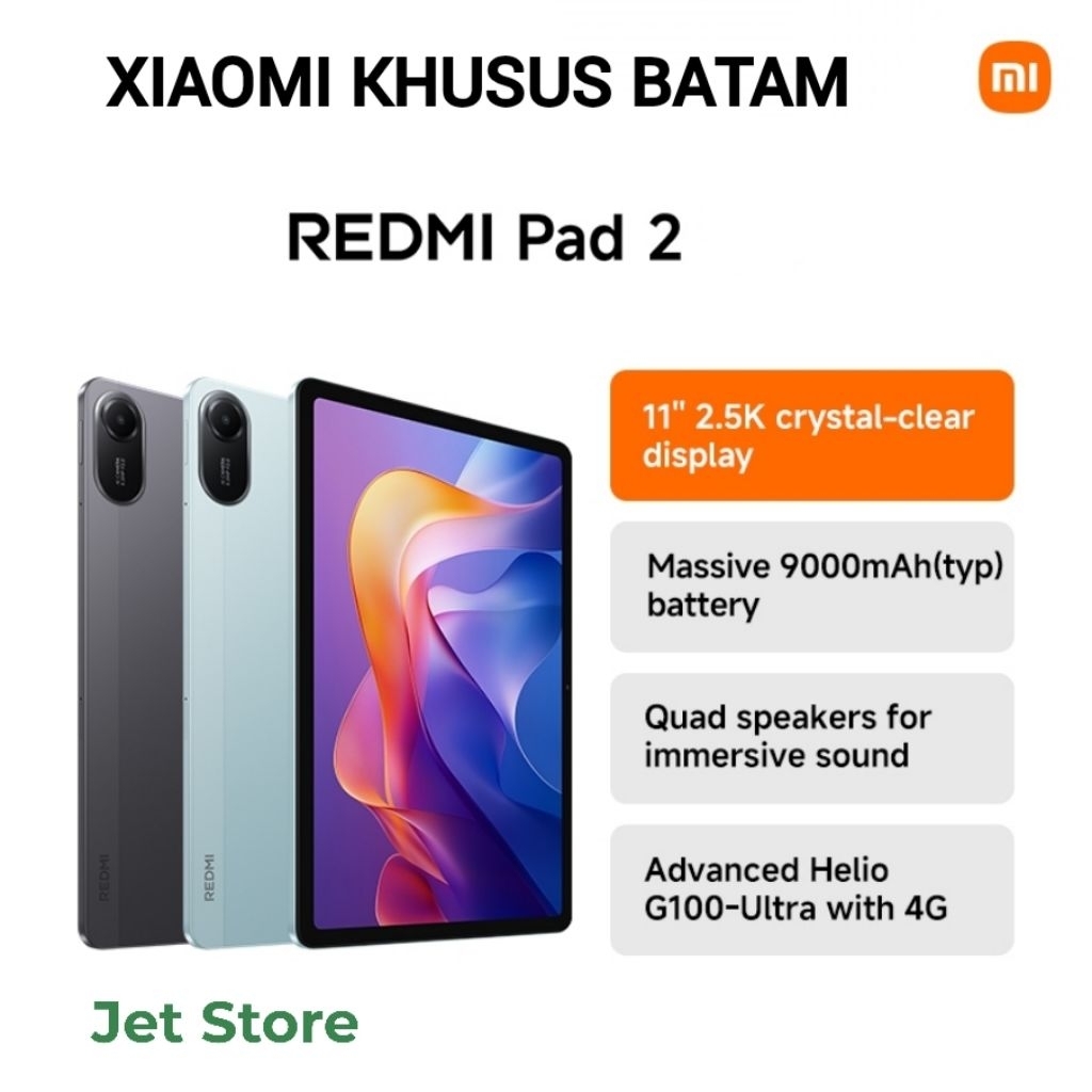 Xiaomi Redmi Pad 2 4/128GB Wifi & 6/128GB 4G Original Tablet Garansi RESMI Redmi pad2