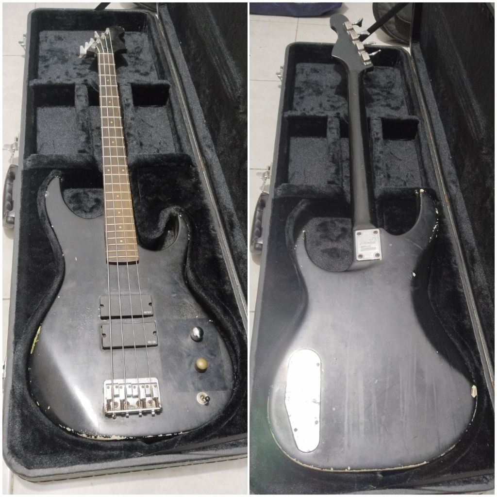 bass elektrik ori marina japan upgrade pickup emg mantap + hc