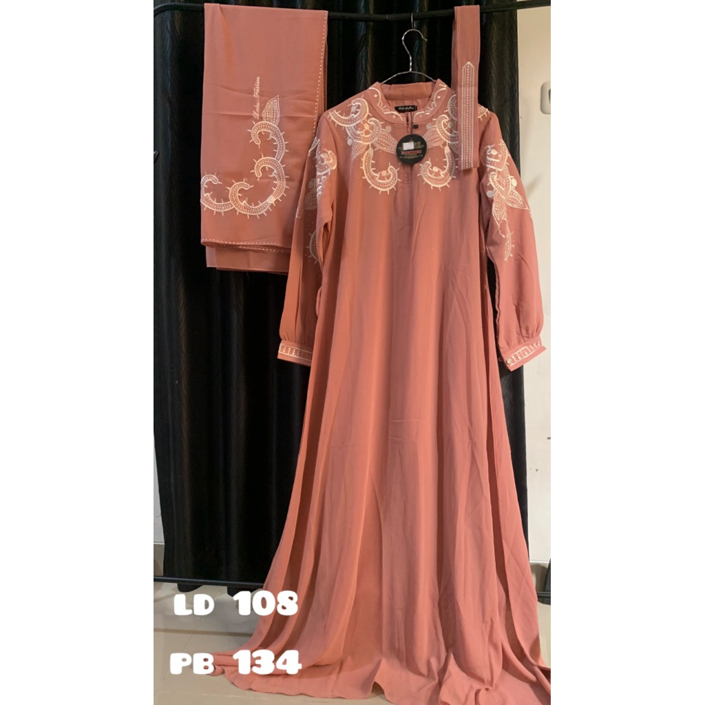 NEW gamis setelan kerudung ceruty swarovsky by laku fashion