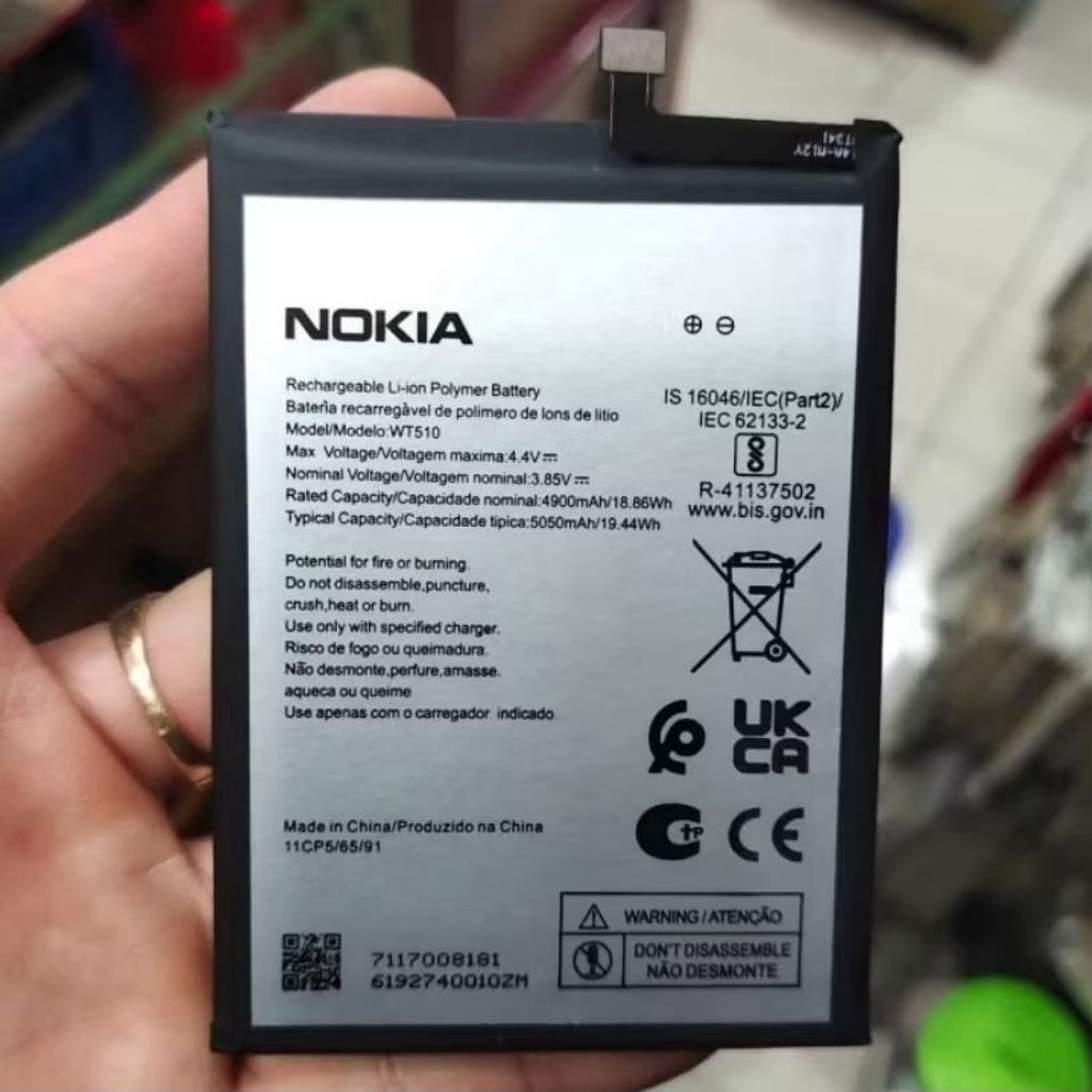 BATTERY/BATRE/BATERAI NOKIA WT 510/NOKIA C31/NOKIA C21-C21 PLUS/NOKIA C22/NOKIA C32 ORIGINAL