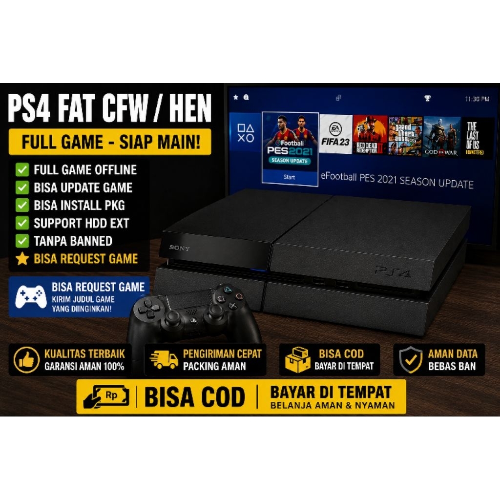 PS4 fat cfw/hen full game 1tb
