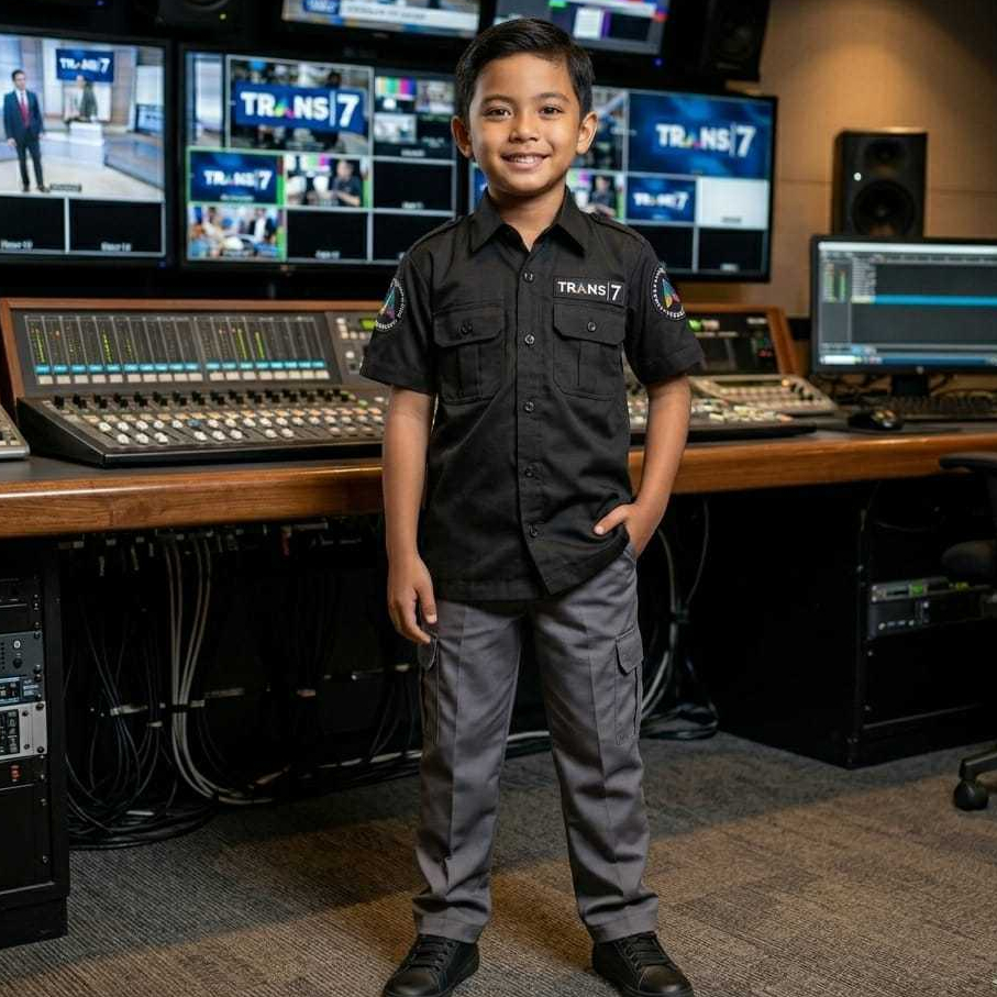 SERAGAM TRANS TV JUNIOR/BAJU REPORTER ANAK/KEMEJA TRANS TV ANAK(READYSTOK)