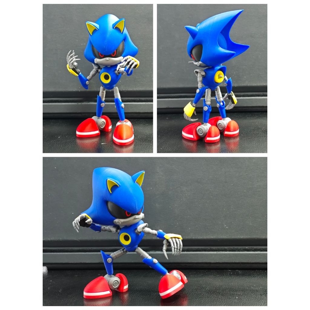 Metal Sonic Articulated Figure 3D Print | Action Figure Metal Sonic Sonic Series | Mainan Sendi Gera