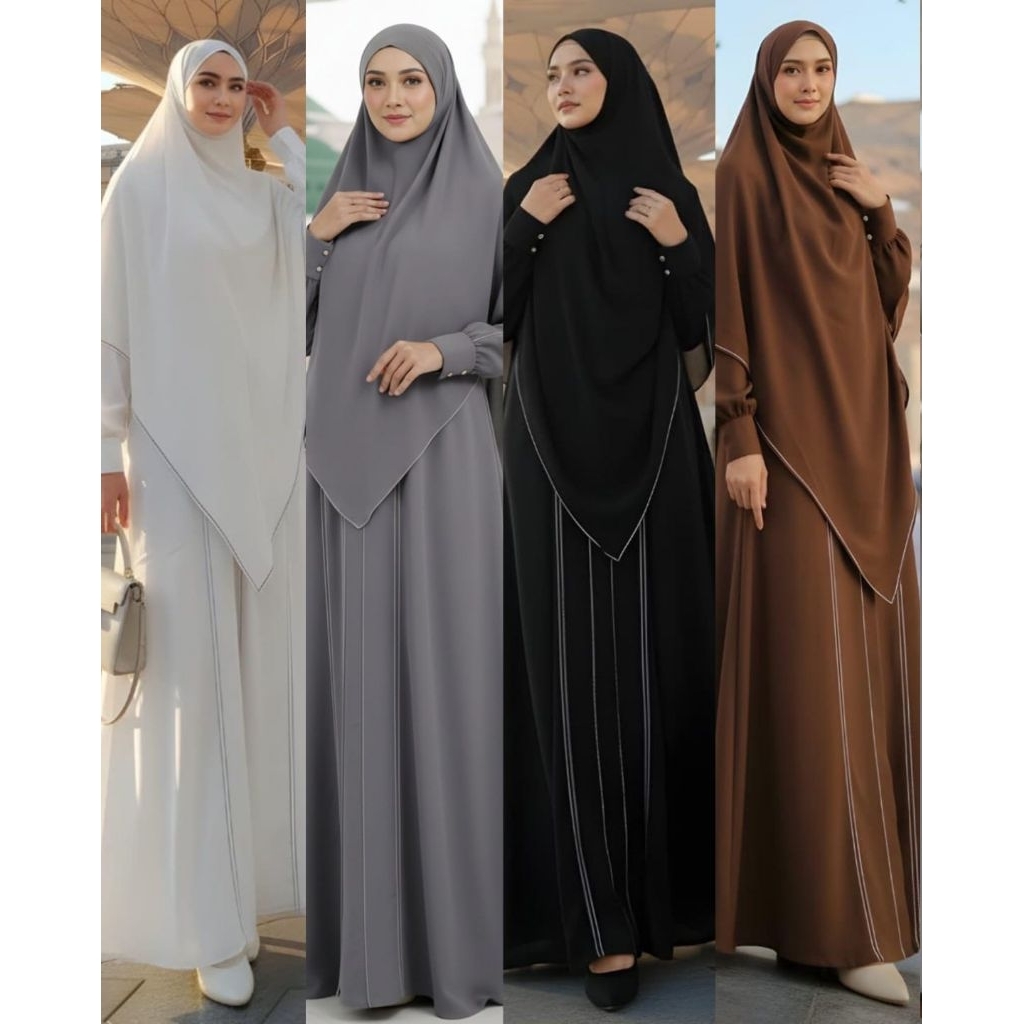 sahara khiban khodijah gamis set pasmina by ani syari