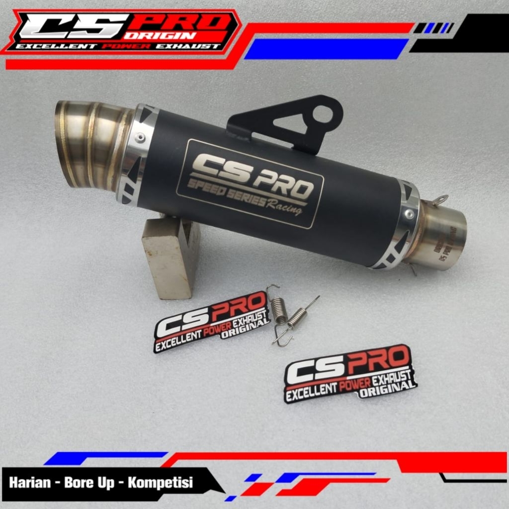 Knalpot racing Cs pro racing Silincer Only Black coating produk original cs pro racing