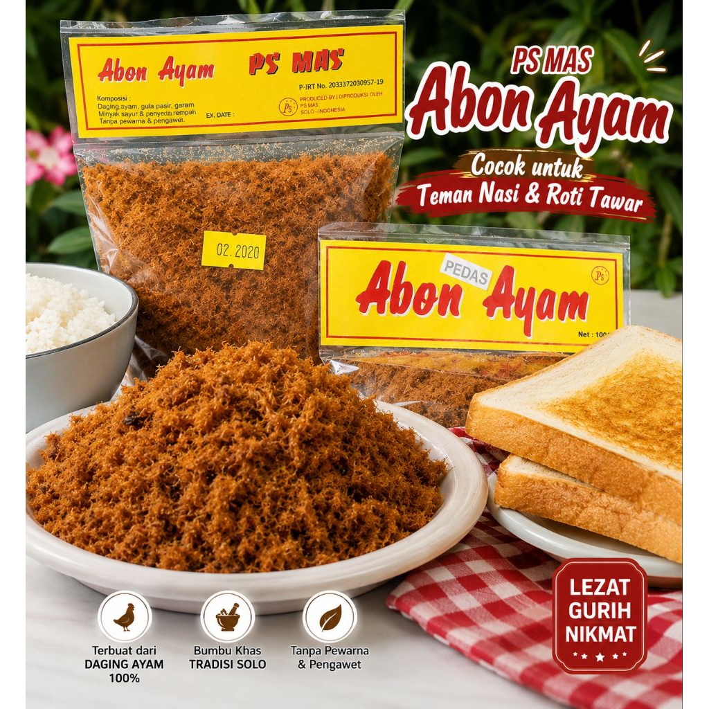 Abon Ayam PS Mas Solo 250gr