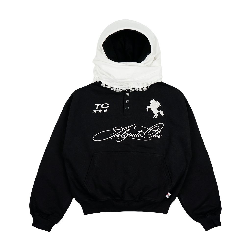 New telepati shemagh zip hoodie polo