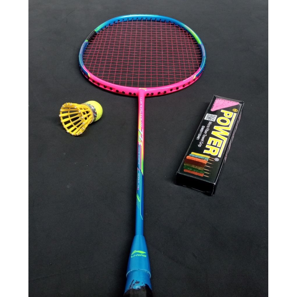 Raket badminton bulutangkis bekas second original lining windstrom 72 (reparasi)