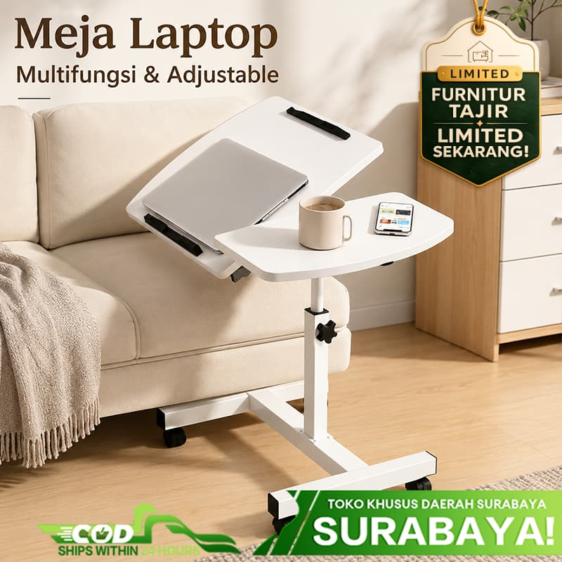 Meja Laptop Roda Meja Laptop Adjustable Meja Kerja Portable Meja Laptop LesehanMeja Laptop Lesehan