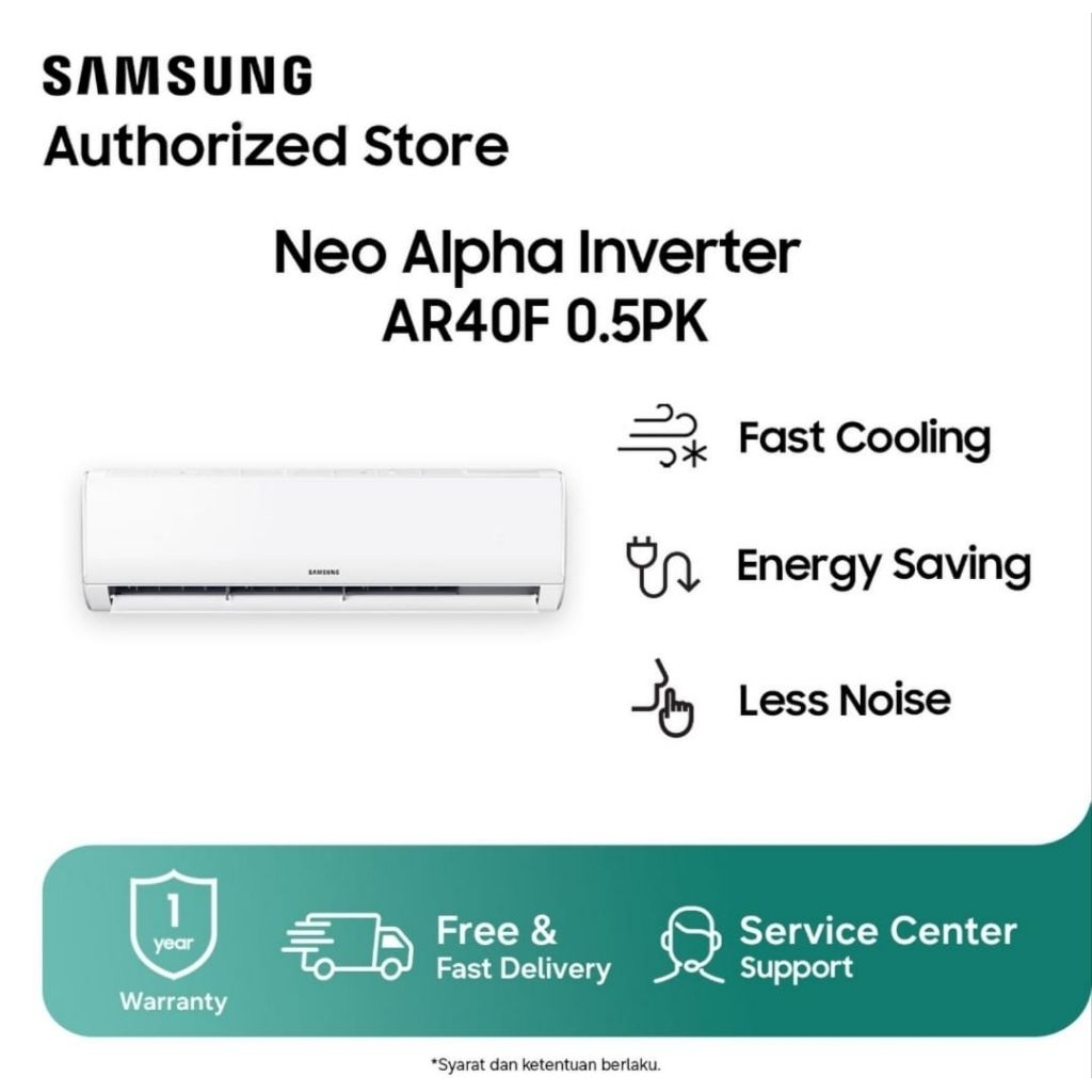 AC SAMSUNG 1/2PK INVERTER AR40F AC SAMSUNG 0.5PK NEO ALPHA INVERTER
