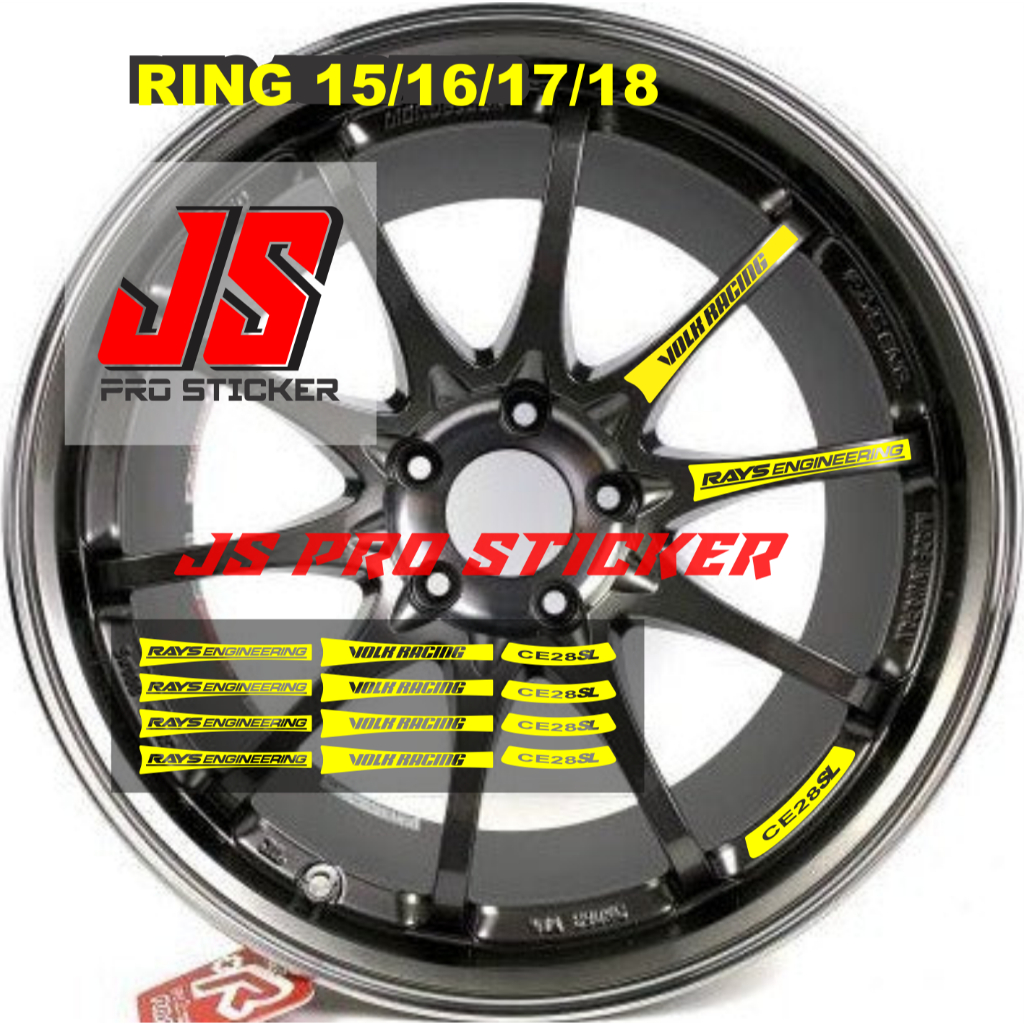 cutting sticker volk racing rays enginiring ce28 sl sticker volk rays ce28 sl ring 15 16 17 18