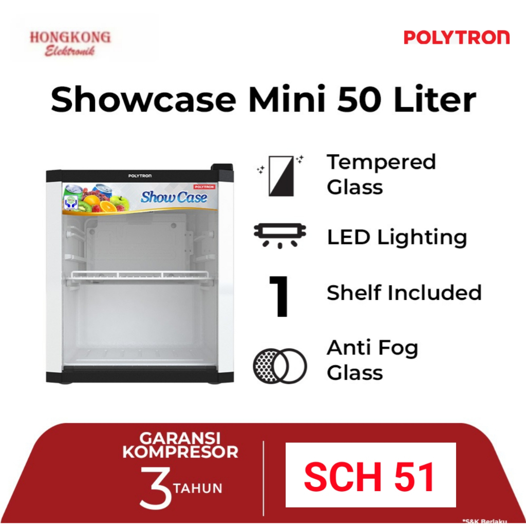 SHOWCASE MINI POLYTRON 50 LITER POLYTRON DISPLAY COOLER SCH-51