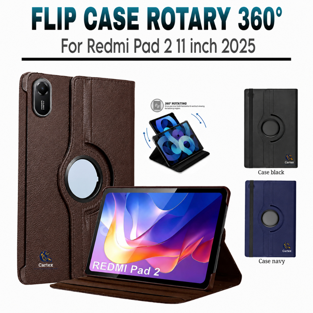 Case Rotary Redmi pad 2 11"inch 2025 / Case Redmi Pad 2 / Casing Redmi Pad 2 / case tablet redmi pad