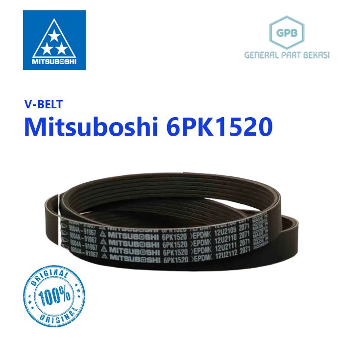 V-belt Fan Belt Van Belt Tali Kipas Mitsuboshi 6PK1520 Original Mitsuboshi 6PK-1520