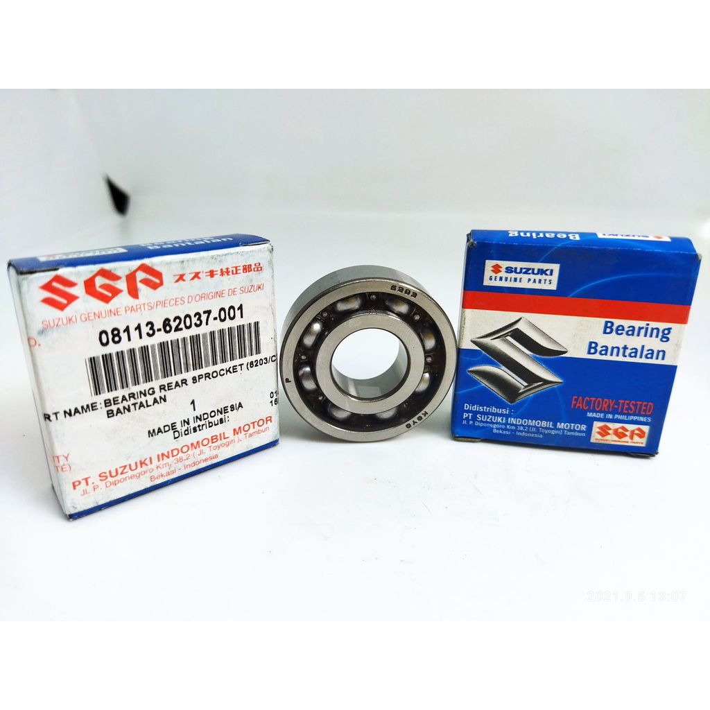 bearing laher nap gir satria 2 tak hiu lumba ukuran 6203 original sgp