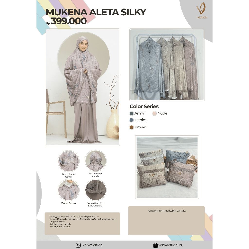 terbaru Mukena Venka kekinian Aleta Silky