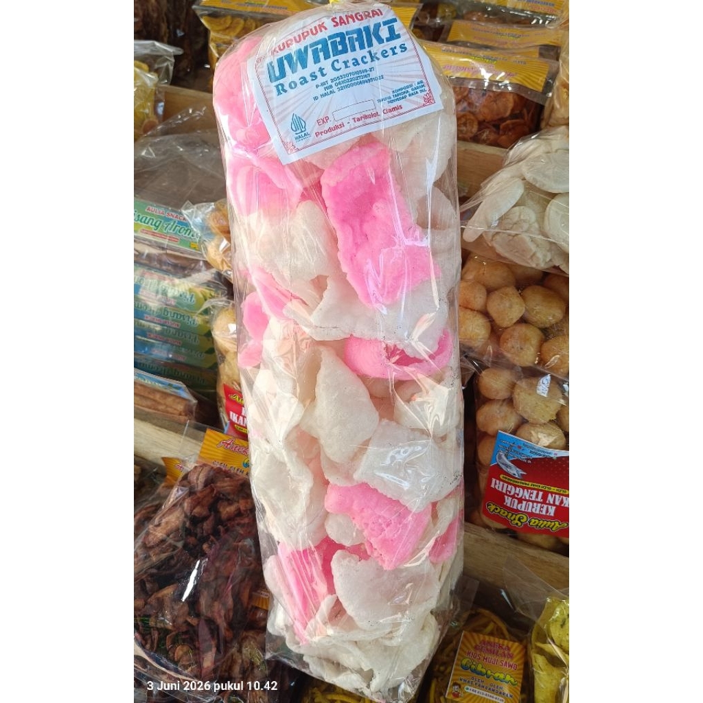 KRUPUK SANGRAI UWABAKI, KRUPUK BAKAR, KRUPUK PASIR Oleh Oleh Pangandaran