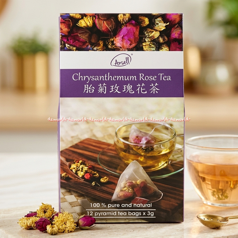 Ansell Chrysanthemum Rose Tea 12bags Teh dari Bunga Krisan dengan aroma mawar Ansel Chrisan Themum