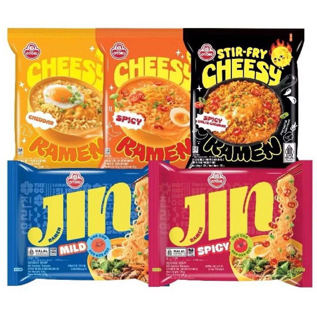 Halal - Otoki Jin Ramen Cheesy Noodle / Mi Instan Berbagai Rasa 110-120 Gr