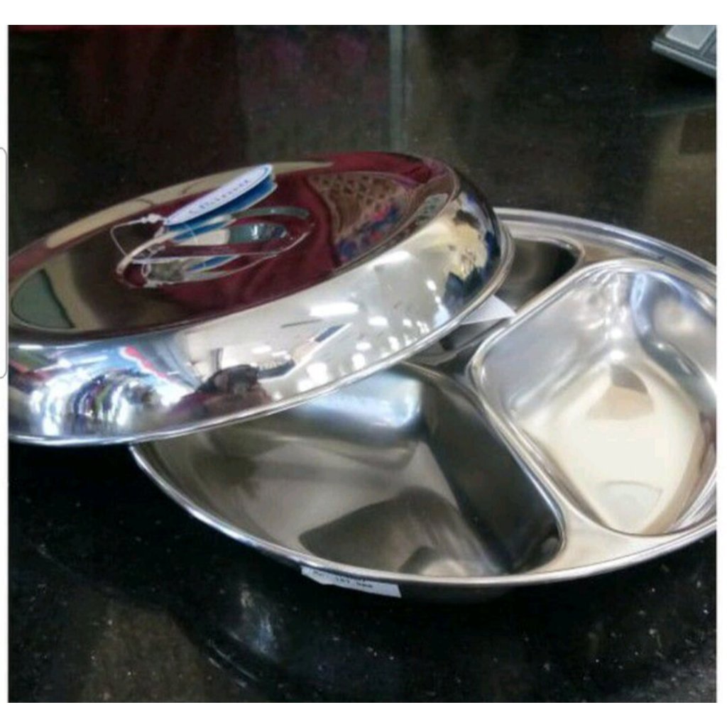 Bima Round Lunch Tray 24cm Stainless Steel/Ompreng Bulat 24cm
