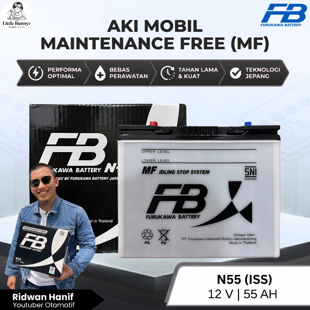 Furukawa Battery / FB Aki Mobil N55 ISS 55Ah - Aki Kering