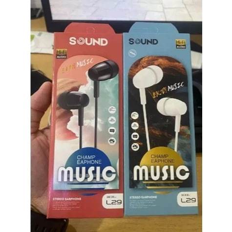 Handsfree Brand L29 Headset Extra bass - Earphone / Headset Extra Bass Stereo Earphone HF L-29 D21 T